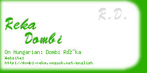 reka dombi business card